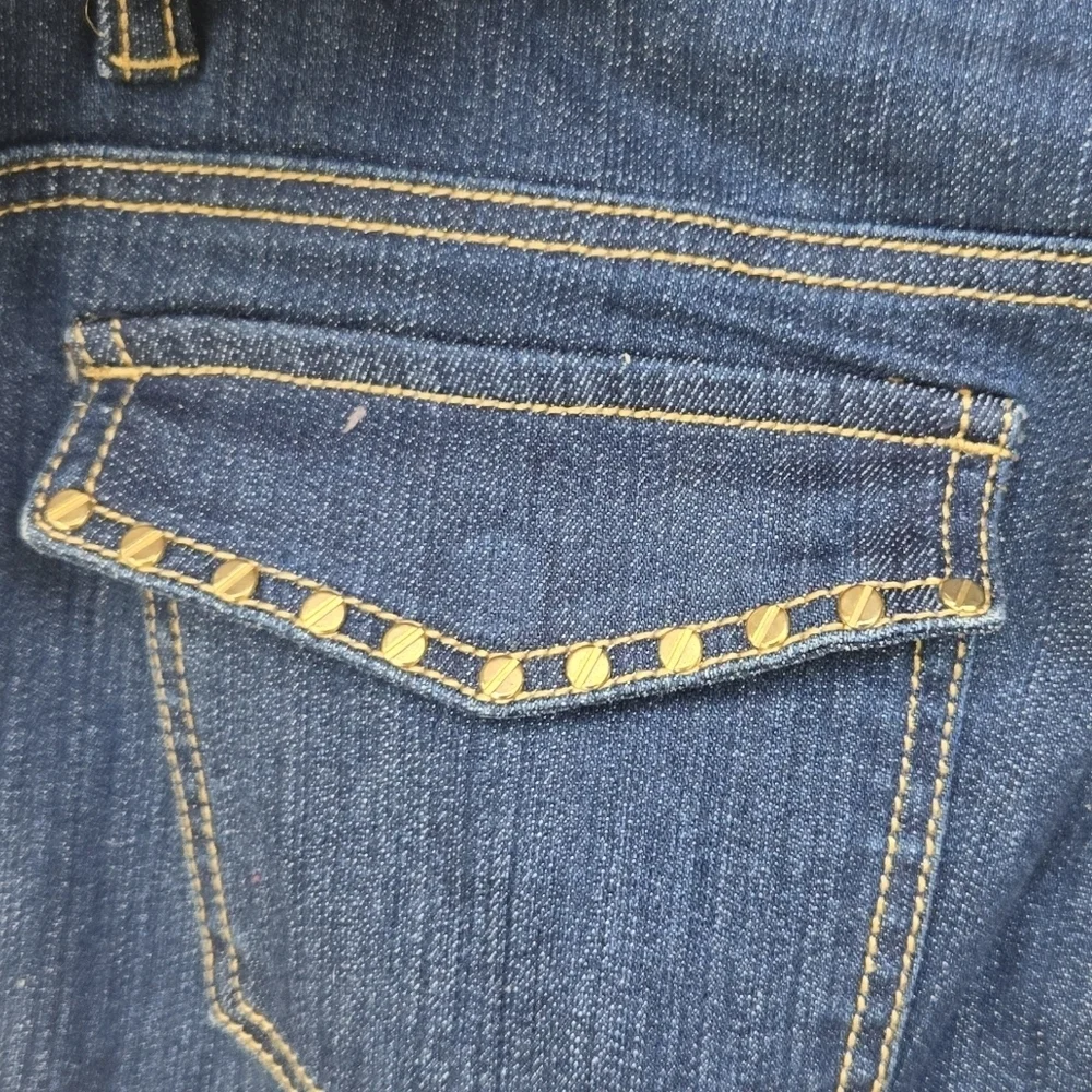 Michael Kors Women’s Size 6 Denim Blue Flare Jeans Cotton Blend Dark Wash
